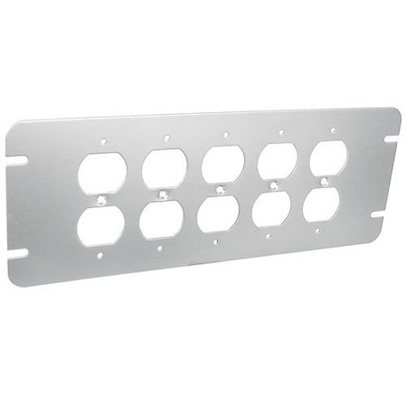 Southwire Box Cover, 5 Gang, Galvanized Steel, Duplex Receptacle Cover Type GBDUP-5